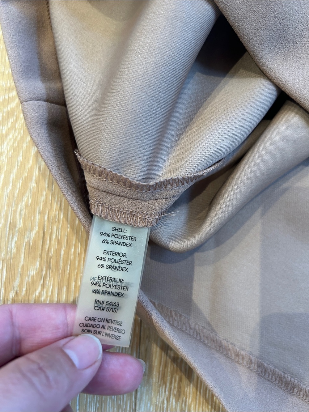 Calvin Klein Tan Sheath Dress Three Quarter Sleeve Size 8 - Picture 6 of 9